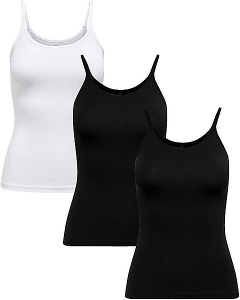 ONLY Spaghettitop (3er-Pack) Basic Trägertops in Unifarben günstig online kaufen