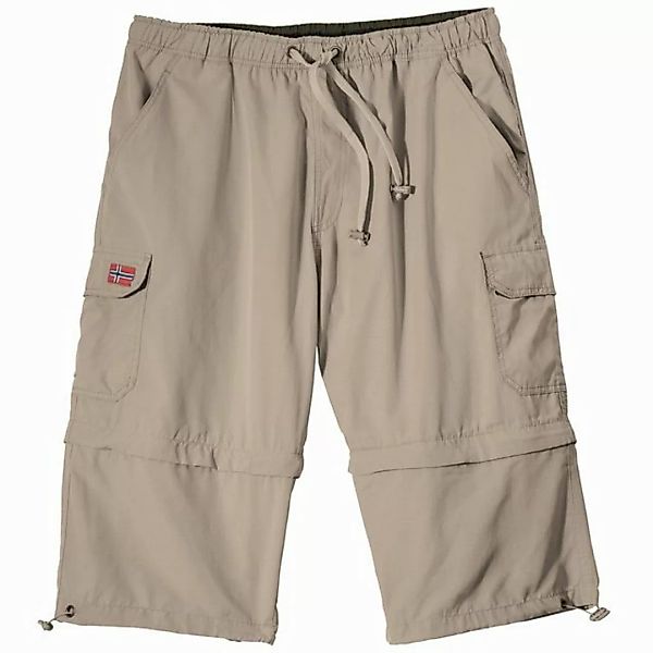 ABRAXAS Bermudas Abraxas Zipp-off-Bermuda Gummibund sand Übergröße günstig online kaufen