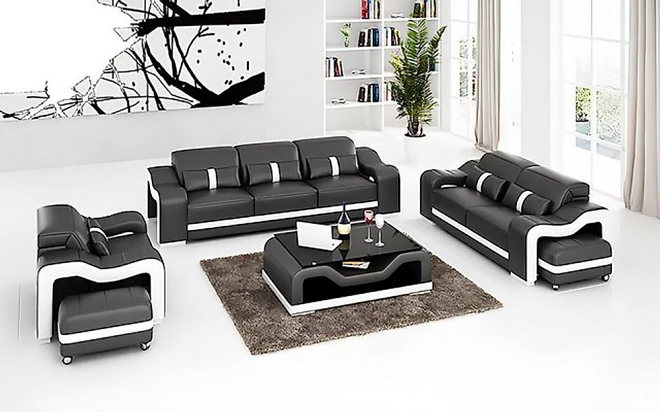 Xlmoebel Sofa Neues Designer-Sofa aus Leder für 3-2-1 Sitzplätze, modernes, günstig online kaufen