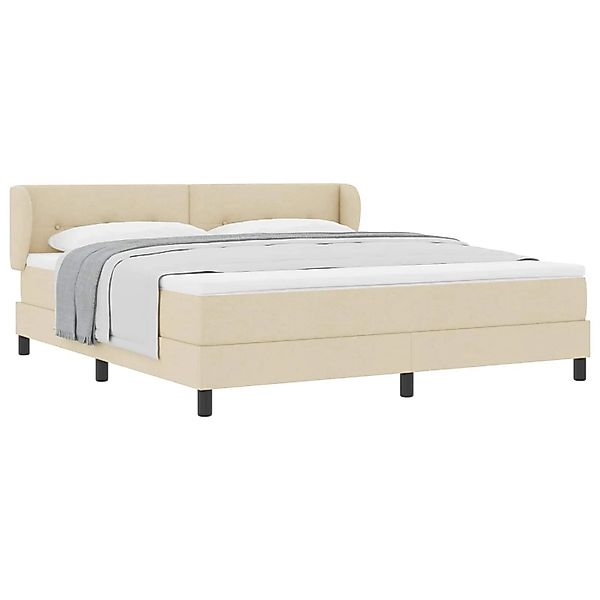 vidaXL Boxspringbett mit Matratze Creme 180 x 200 cm Stoff 3340043 günstig online kaufen