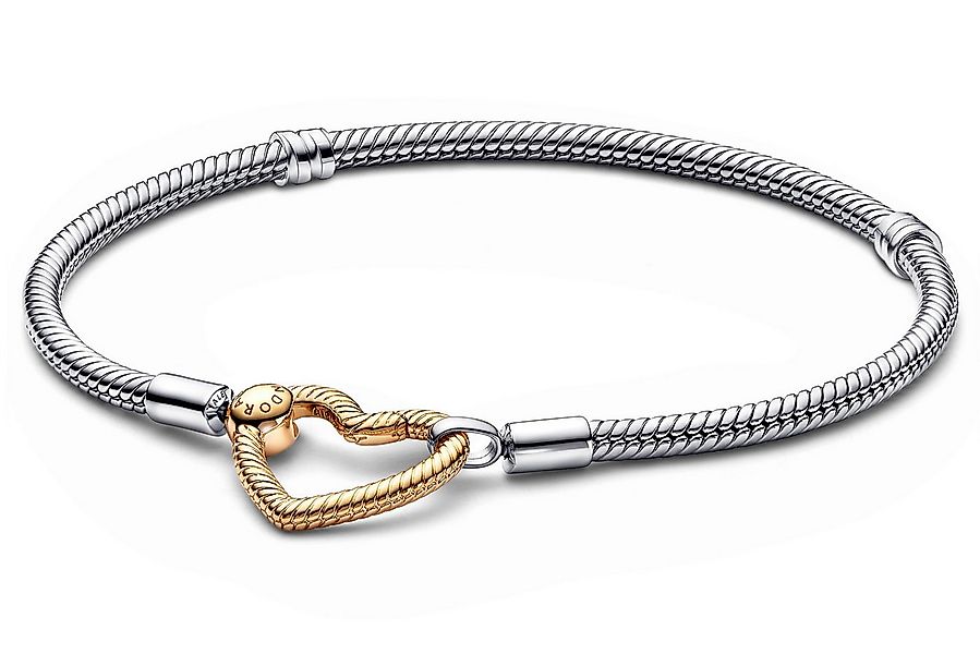 Pandora Charm-Armband Damen925 Silber mit Goldfarbenem -Verschluss günstig online kaufen