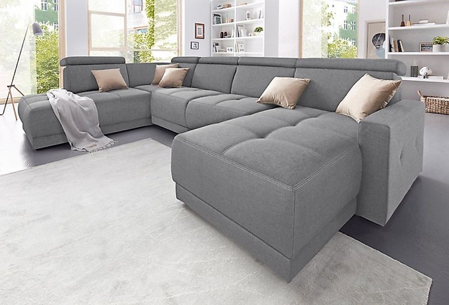 DOMO collection Wohnlandschaft »Ava moderne Sitzheftung mit toller Doppelna günstig online kaufen