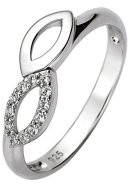 JOBO Fingerring, 925 Silber mit 12 Zirkonia günstig online kaufen