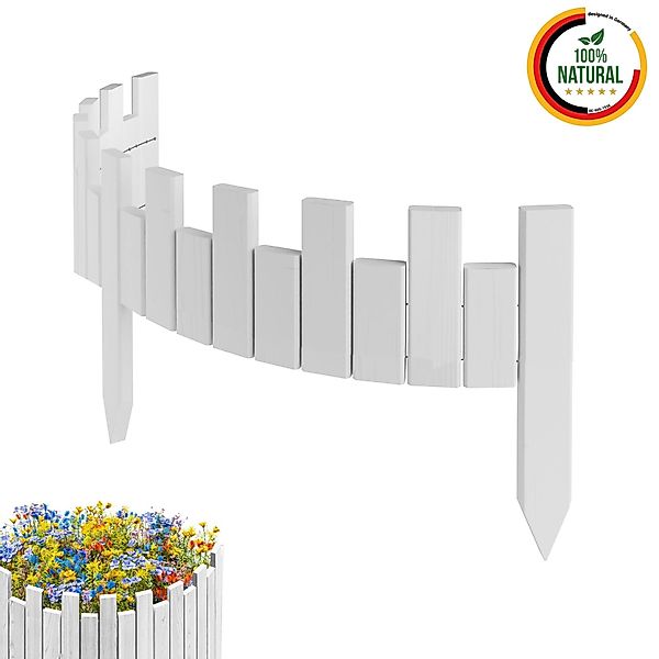 Floranica Palisade Beeteinfassung Rasenkante Rollzaun Holzzaun günstig online kaufen