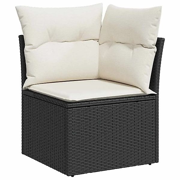 vidaXL Gartensofa-Set mit Kissen 8 Stk Schwarz Poly Rattan 3364595 günstig online kaufen