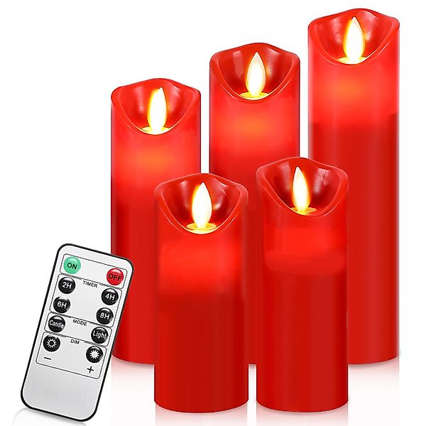 Clanmacy LED-Kerze 5er Set LED Kerzen günstig online kaufen