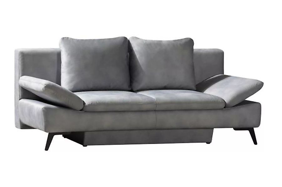Schlafsofa Federkern Sofa 213 cm breit Grau Winnie von RESTYL günstig online kaufen
