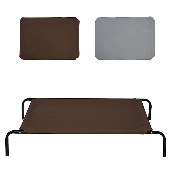 PawHut Hundesofa mit Ersatzbezug, große Hundematte outdoor, Katzenbett Grau günstig online kaufen
