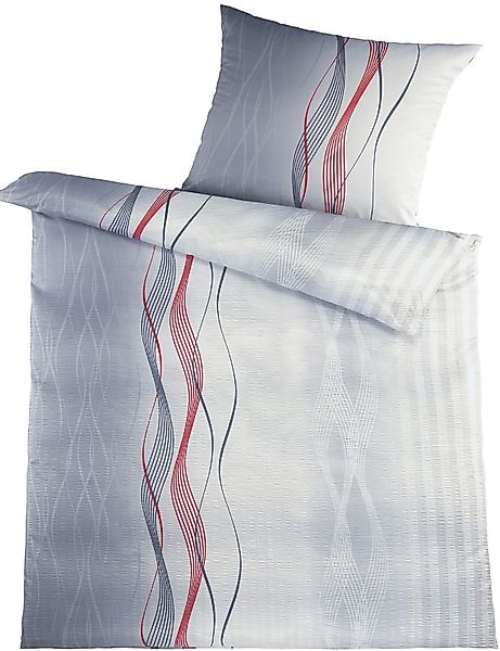 KH-Haushaltshandel Bettwäsche 2-tlg. Seersucker Bettwäsche 135x200 günstig online kaufen