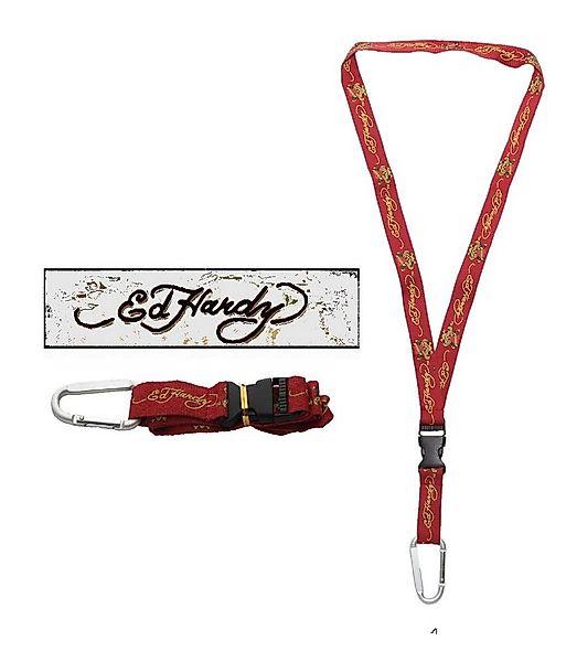 Ed Hardy Schlüsselanhänger Ed Hardy Lanyard Schlüsselband Love Kills Slowly günstig online kaufen