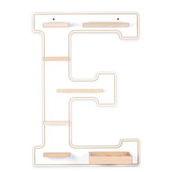 Boarti Wandregal Holz Regal Buchstabe E günstig online kaufen