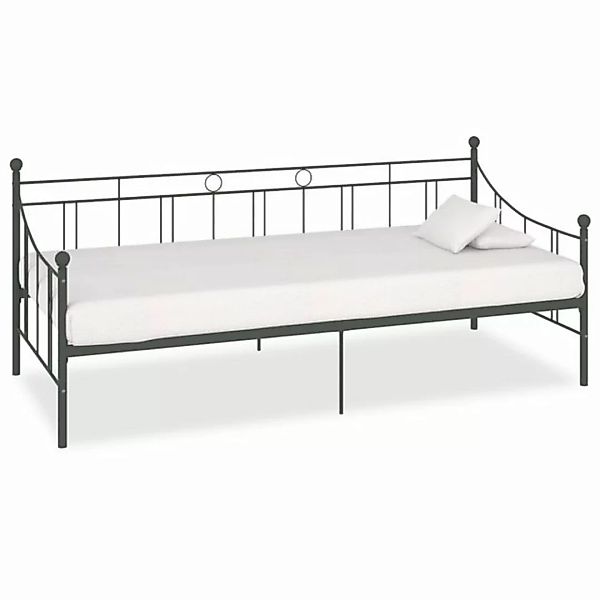 furnicato Bett Tagesbett-Rahmen Grau Metall 90×200 cm günstig online kaufen