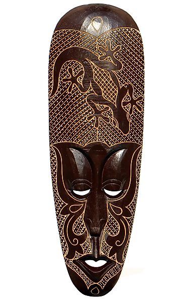 Wogeka Wanddekoobjekt Wand-Maske Gecko 50 cm günstig online kaufen