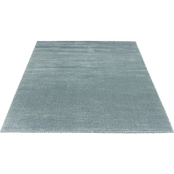 Floornovo Kurzflor Teppich Blau Einfarbig 290 x 200 cm günstig online kaufen