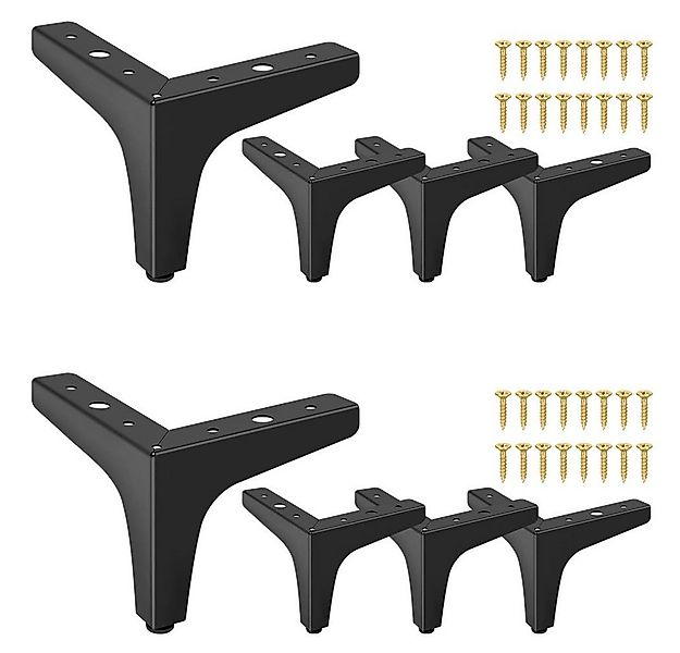 QUBEBU Möbelfuß 8 Stück Möbelfüße, H: 10//13/15/17 cm, DIY Metall möbelbein günstig online kaufen