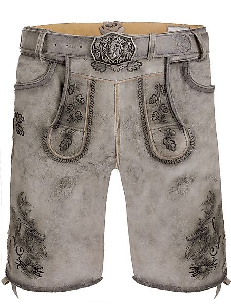 FUCHS Trachtenlederhose Trachtenlederhose kurz Dieter granit günstig online kaufen