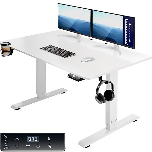 Casaria Schreibtisch, Elektrisch LCD- Display 73-118cm günstig online kaufen