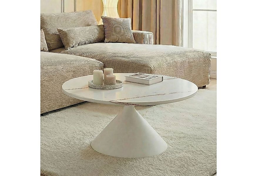 IDIMEX Couchtisch ISOMA, runder Beistelltisch Ø70cm Steinoptik & Metallgest günstig online kaufen