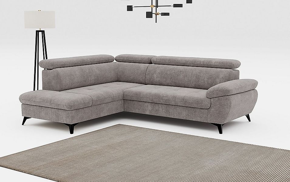 COTTA Ecksofa Hudson L-Form, mit Kopfteilverstellung, wahlweise mit Bettfun günstig online kaufen