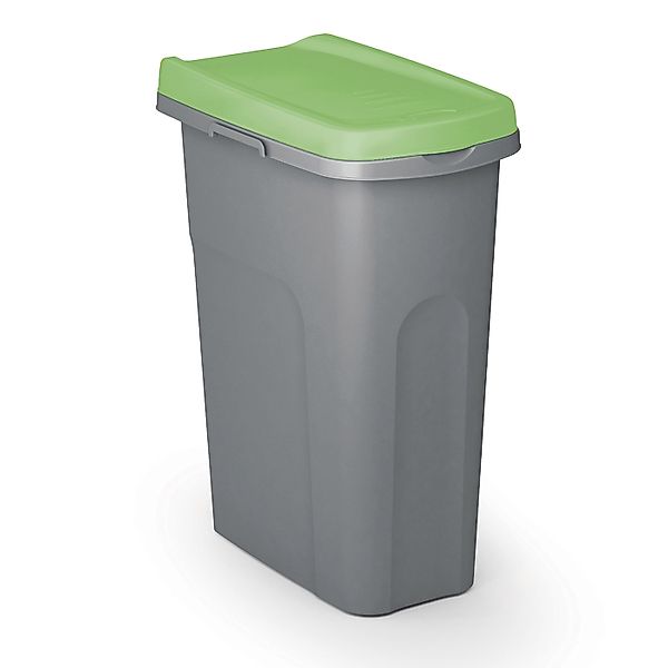 Mülleimer Grau/Grün Kunststoff 25L günstig online kaufen