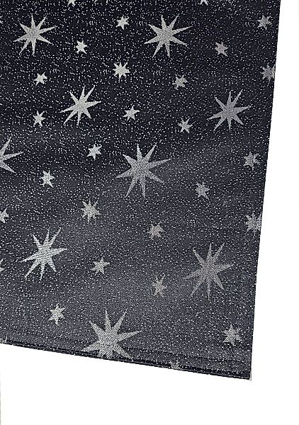 Tischläufer Glitzer Sterne Tischläufer 40x100 Grau günstig online kaufen