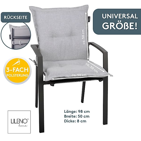LILENO HOME Polsterauflage Gartenstuhl Niedriglehner Auflage, günstig online kaufen