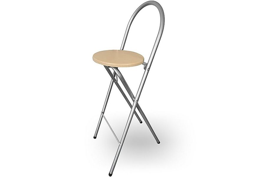 KMH Barhocker KMH® Barhocker Bill–Klappbar & platzsparend, Silberfarben/Buc günstig online kaufen