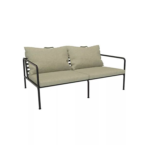 Outdoor 2-Sitzer Sofa AVON schwarz Moosgrün günstig online kaufen