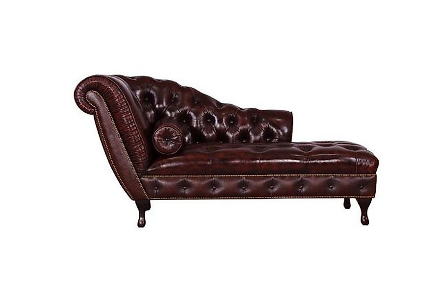Salottini Chaiselongue Chesterfield Leder Chaise Lounge Sofa Dustin Chaisel günstig online kaufen