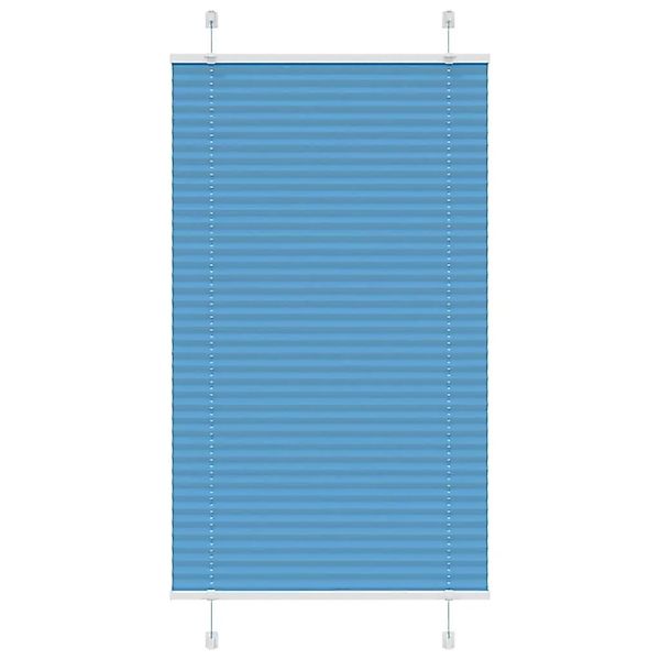 vidaXL Plissee Blau 80x150 cm Stoffbreite 79,4 cm Polyester 4015190 günstig online kaufen
