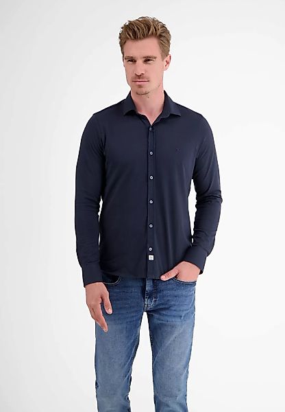 LERROS Langarmhemd "LERROS Unifarbenes Jerseyhemd" günstig online kaufen