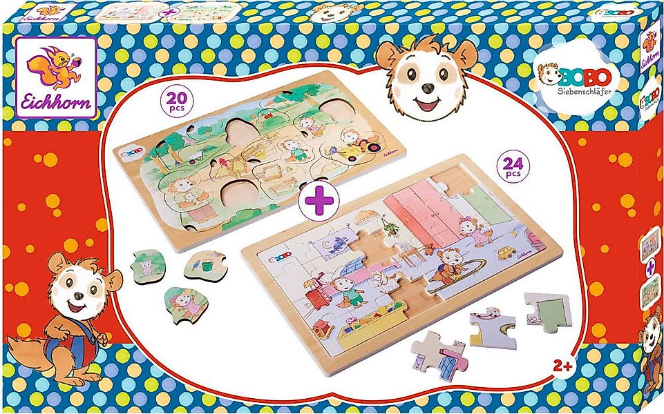 Eichhorn Puzzle 24 Teile Eichhorn Kinder Puzzle Holz Bobo Siebenschläfer 2e günstig online kaufen