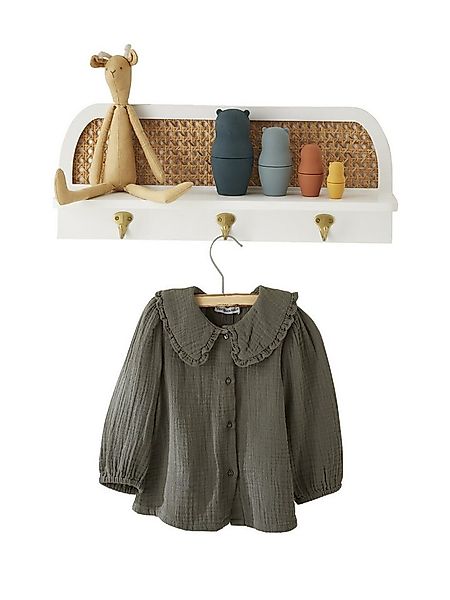 vertbaudet Wandgarderobe Wandgarderobe mit Rattan POESIE, Kinderzimmer günstig online kaufen