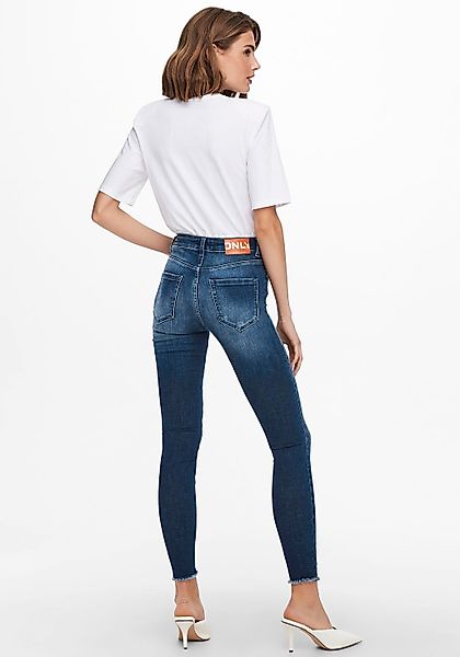 ONLY Skinny-fit-Jeans "ONLBLUSH LIFE MID SK ANK RAW" günstig online kaufen
