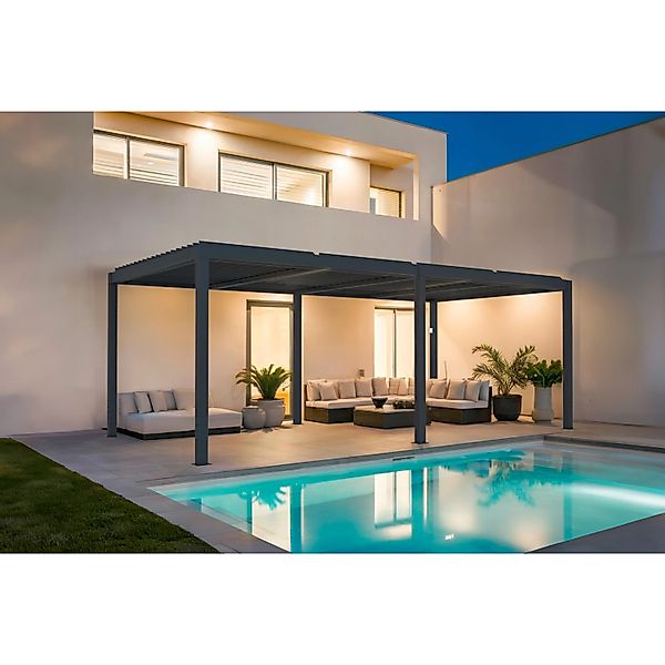 Cazeboo Santa 6X3M Graue Bioklimatische Elektrische Pergola Aus Aluminium günstig online kaufen