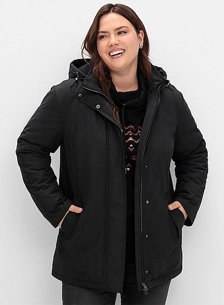 Sheego Allwetterjacke Parka . mit gefütterter Kapuze und 2-Wege-Zipper günstig online kaufen