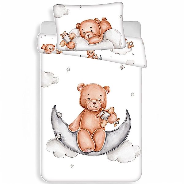 Jerry Fabrics Babybettwäsche Teddybär, Baumwolle, 2 günstig online kaufen