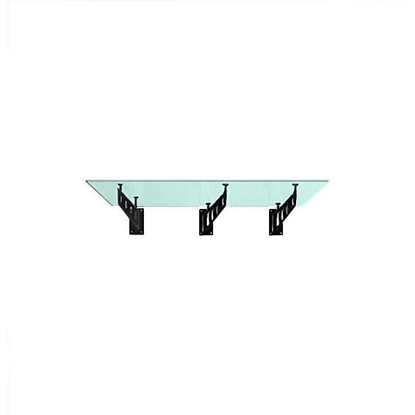 Glaszentrum Hagen S 250x90 cm Glasvordach inkl. Halter Ral7016 Milchglas günstig online kaufen