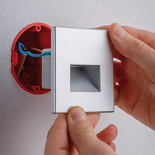 Paulmann LED-Wandeinbauleuchte EDGE, chrom matt günstig online kaufen