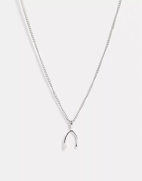 DesignB – Halskette in Silber mit Gabelbein-Anhänger günstig online kaufen