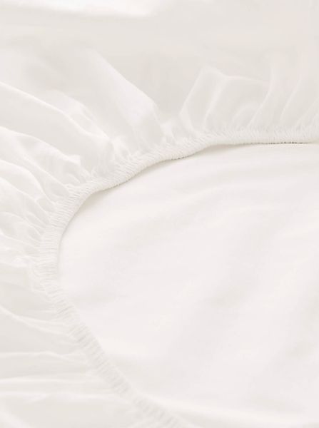 hessnatur Satin Spannbettlaken aus Bio-Baumwolle - weiß - Größe 140-160x200 günstig online kaufen
