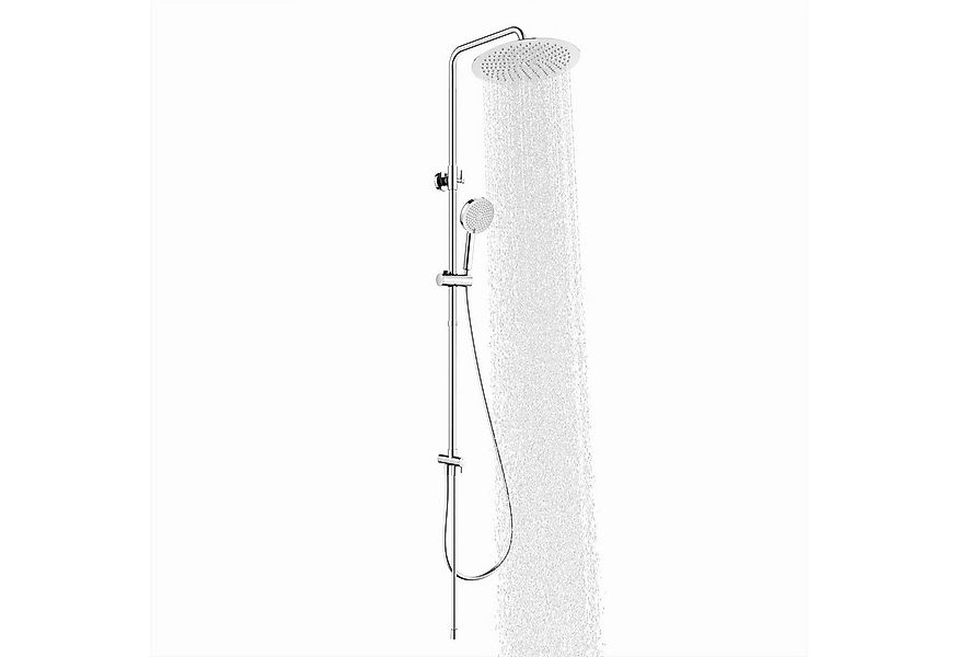 HOMELODY Duschsystem ohne Armatur, 300mm Rund Regendusche Edelstahl Duschse günstig online kaufen