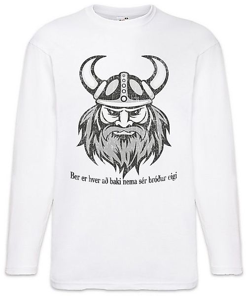 Urban Backwoods Langarmshirt Viking Head II Langarm T-Shirt Krieger Warrior günstig online kaufen
