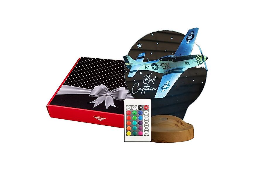 Geschenkelampe LED Nachttischlampe Flugzeug 3D farbiges Nachtlicht Geschenk günstig online kaufen