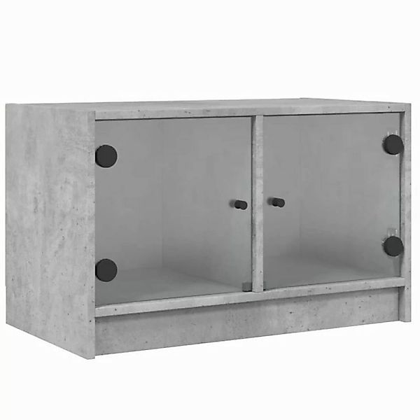 vidaXL TV-Schrank TV-Schrank mit Glastüren Räuchereiche 68x37x42 cm (1-St) günstig online kaufen