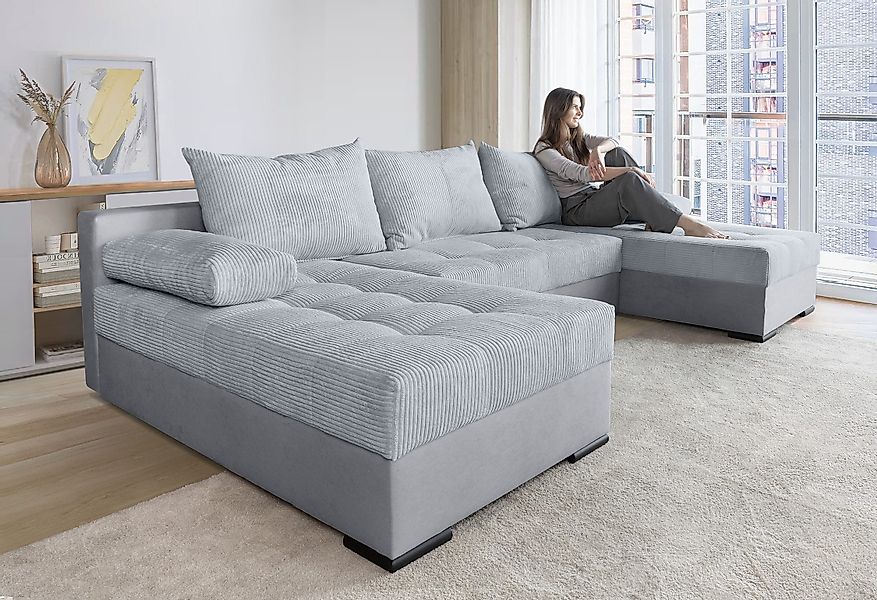 COLLECTION AB Wohnlandschaft Josy, U-Form, Schlafsofa günstig online kaufen