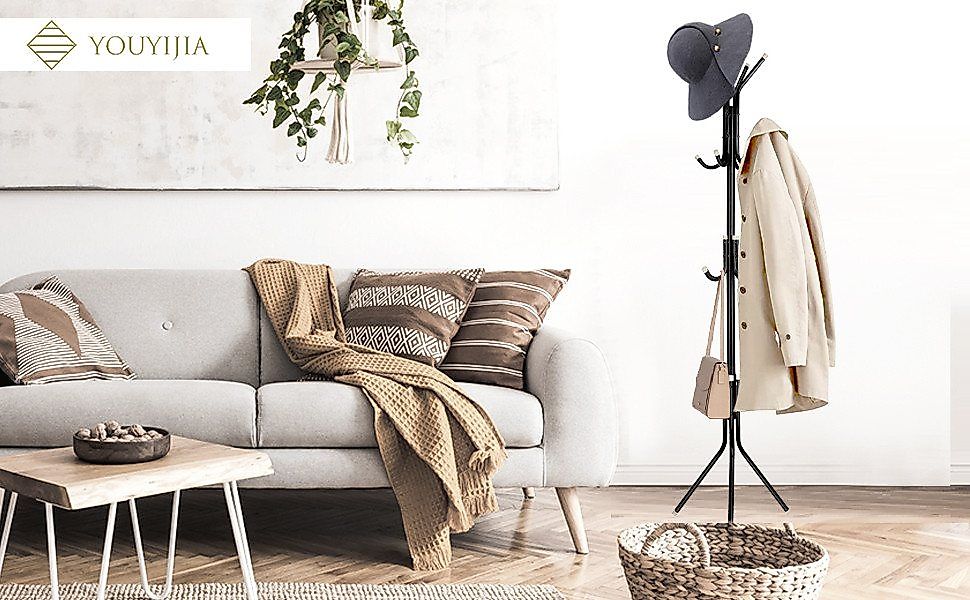 Youyijia Kleiderständer Garderobenständer mit 12 Haken – 175 cm Free-Standi günstig online kaufen