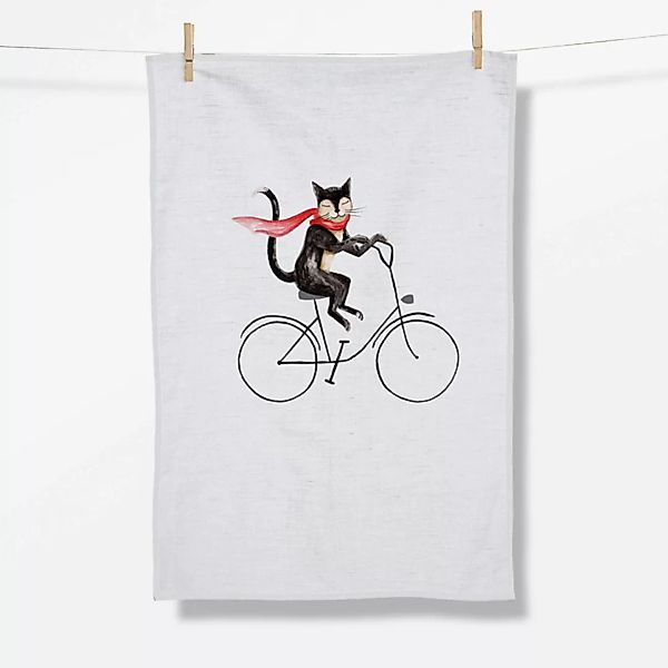 "Bike Cat (Tea Towel)" - Geschirrtuch günstig online kaufen