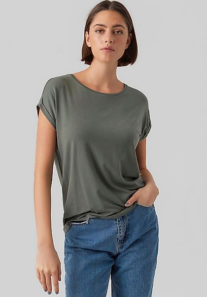 Vero Moda Rundhalsshirt "VMAVA PLAIN SS TOP GAJRS NOOS" günstig online kaufen