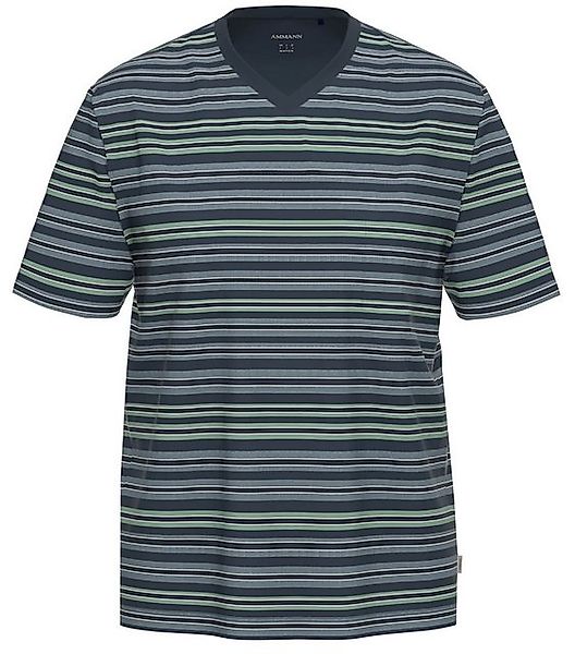 Ammann Pyjamaoberteil Bio Herren-T-Shirt Single-Jersey Streifen günstig online kaufen